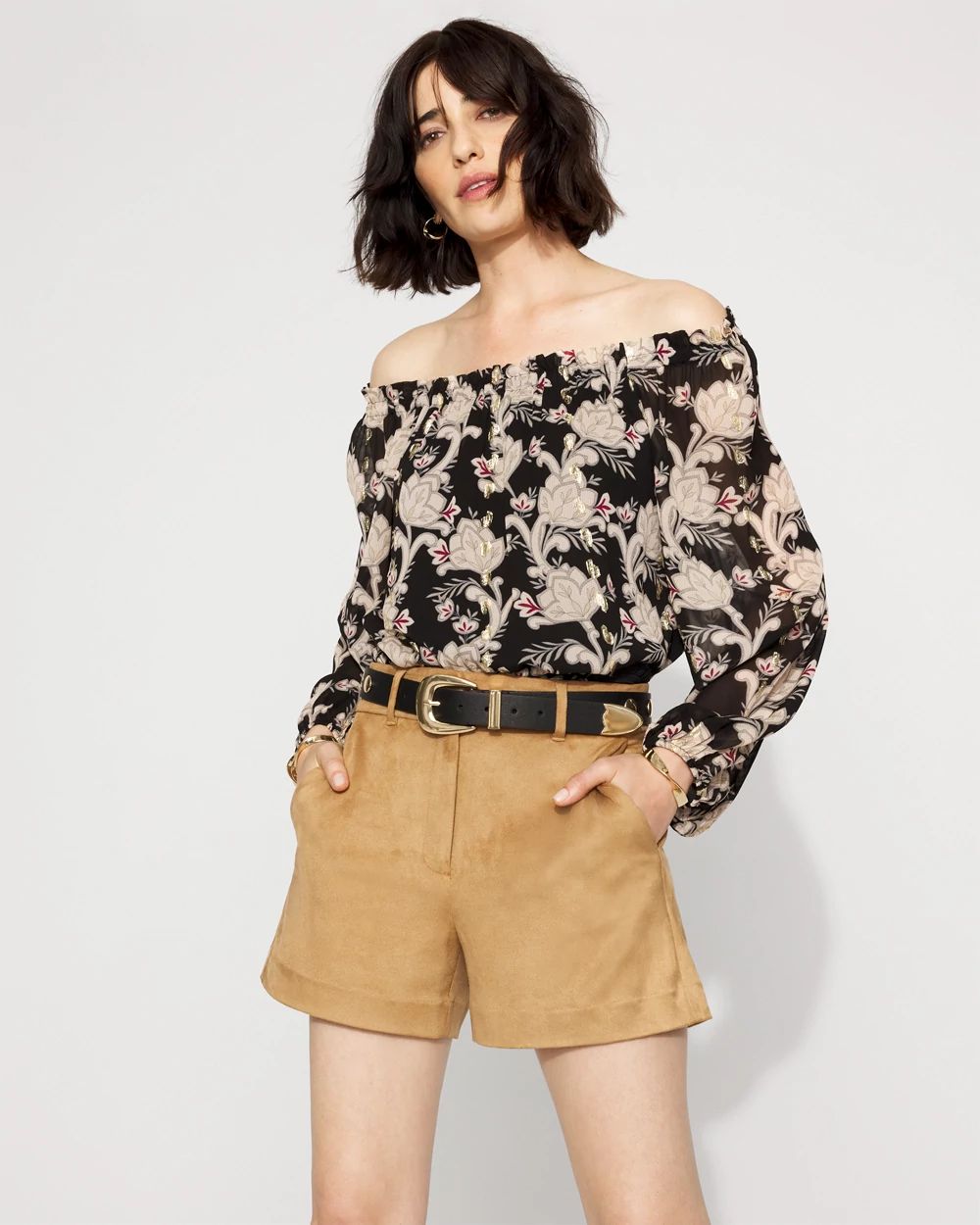 Faux Suede Short | White House Black Market